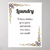Wäscherei Extravaganza, wo Kleidung ins Party geht Poster (Vorne)