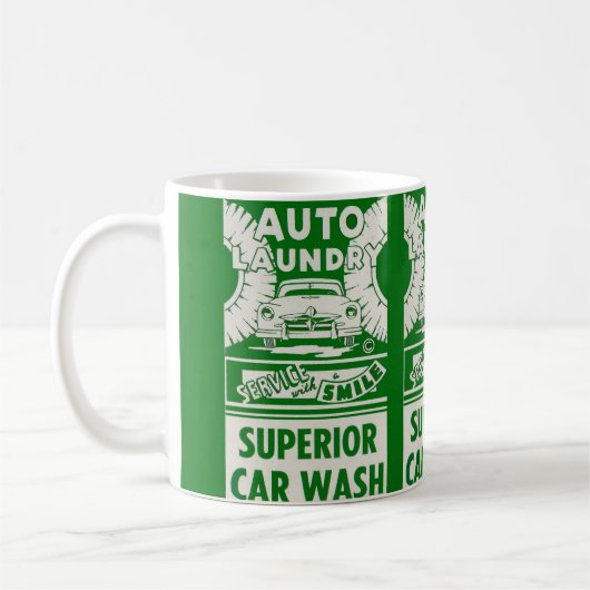 Wäscherei im Auto der 1950er Jahre Kaffeetasse (Links)