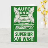 Wäscherei im Auto der 1950er Jahre Karte (Gelbe Blume)