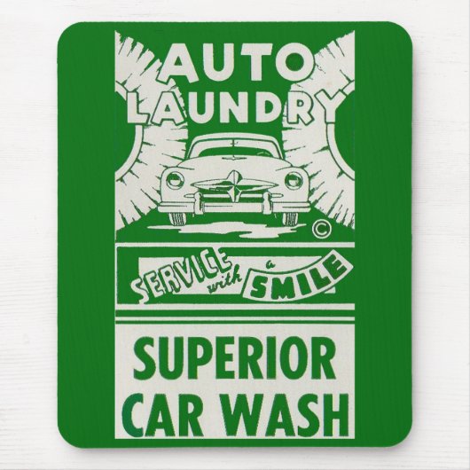 Wäscherei im Auto der 1950er Jahre Mousepad (Vorne)