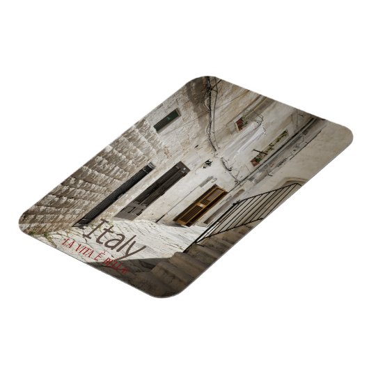 Wäscherei in einer Gasse in Italien zum Trocknen Magnet (Linke Seite)