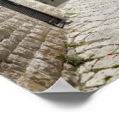 Wäscherei in einer Gasse in Italien zum Trocknen Poster (Ecke)