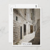 Wäscherei in einer Gasse in Italien zum Trocknen Postkarte (Vorne/Hinten)