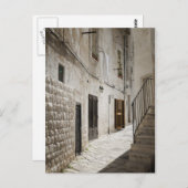 Wäscherei in einer Gasse in Italien zum Trocknen Postkarte (Vorne/Hinten)