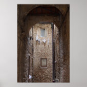 Wäscherei in toskanischem Poster (Vorne)