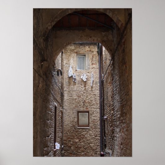 Wäscherei in toskanischem Poster (Vorne)