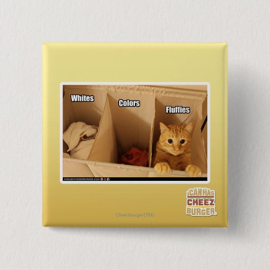 Wäscherei-Katze Button (Vorderseite)