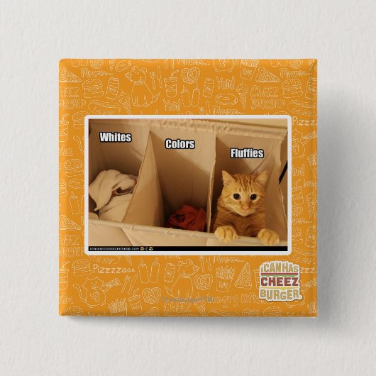 Wäscherei-Katze Button (Vorderseite)