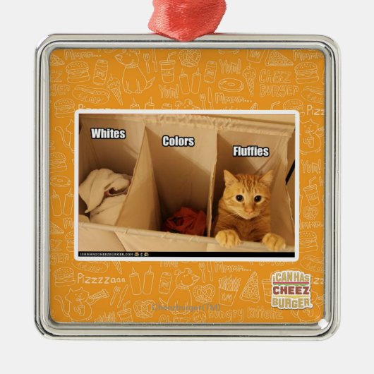 Wäscherei-Katze Ornament Aus Metall (Vorne)