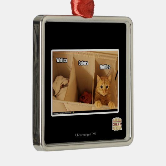 Wäscherei-Katze Silbernes Ornament (Rechts)