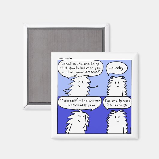 Wäscherei Little Niddles Comic Magnet (Vorderseite/Rückseite)