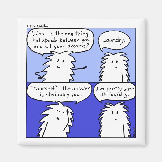 Wäscherei Little Niddles Comic Magnet (Vorne)