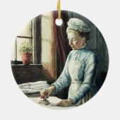Wäscherei-Mädchen, c.1880 Keramikornament (Hinten)