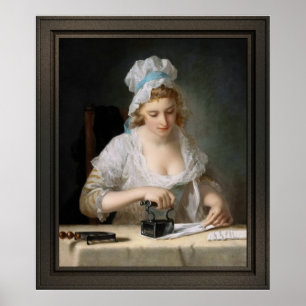 Wäscherei Maid Ironing von Henry Robert Morland Poster