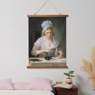Wäscherei Maid Ironing von Henry Robert Morland Wandteppich Mit Holzrahmen
