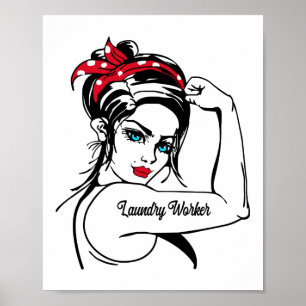 Wäscherei Rosie The Riveter Button Up Poster
