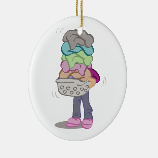 Wäscherei-Stapel Keramik Ornament (Rechts)