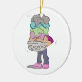 Wäscherei-Stapel Keramik Ornament (Links)