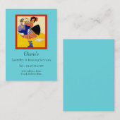 Wäscherei u. bügelnde Dienstleistungen Visitenkarte (Vorne/Hinten)