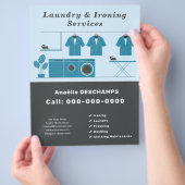 Wäscherei und Bügelservice Flyer (Hand)