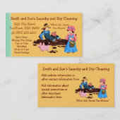 Wäscherei und Trockenreinigung Visitenkarte (Vorne/Hinten)