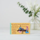 Wäscherei und Trockenreinigung Visitenkarte (Stehend Vorderseite)