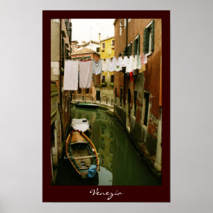 Wäscherei-Venedig-Kanal-Plakat Poster