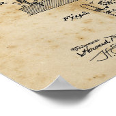 Wäscherei Wanddekoration Kleidung Eisen Blueprint  Poster (Ecke)