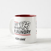 Wäscherei-Wäscherei-Funny-Cards-Poker nicht nach M Zweifarbige Tasse (Vorderseite Links)