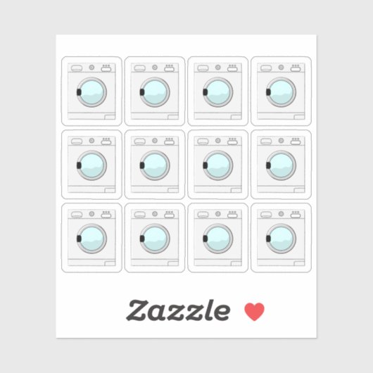 Wäscherei Waschmaschine Reinigungstupfer Planner Aufkleber (Blatt)