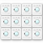 Wäscherei Waschmaschine Reinigungstupfer Planner Aufkleber (Vorderseite)