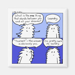 Wäscherei wenig Niddles Comic-Magnet Magnet