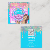 Wäschereireinigungsdienste QRCode-Logo Quadratische Visitenkarte (Vorne/Hinten)