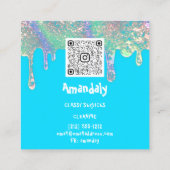 Wäschereireinigungsdienste QRCode-Logo Quadratische Visitenkarte (Rückseite)