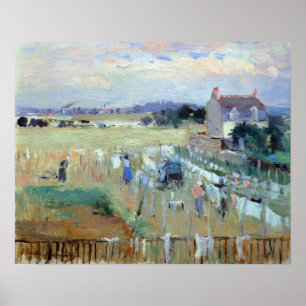 Wäschereitrockner durch Berthe Morisot Poster