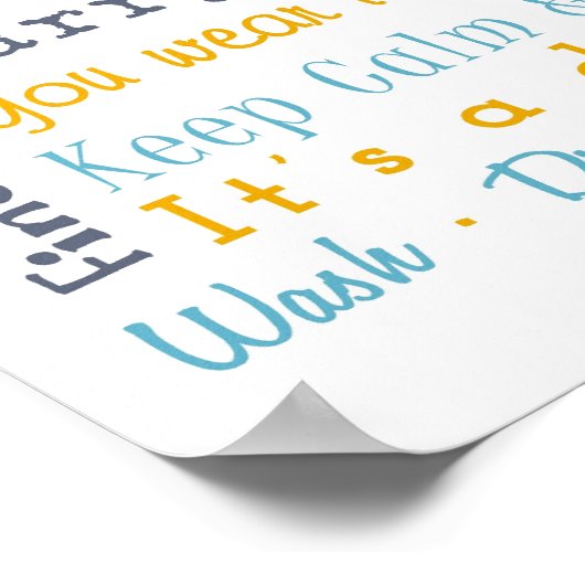 Wäschesaal Rules Poster (Ecke)