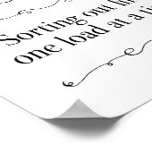 Wäschesaal sortiert Leben für Last bei Laune Poster (Ecke)