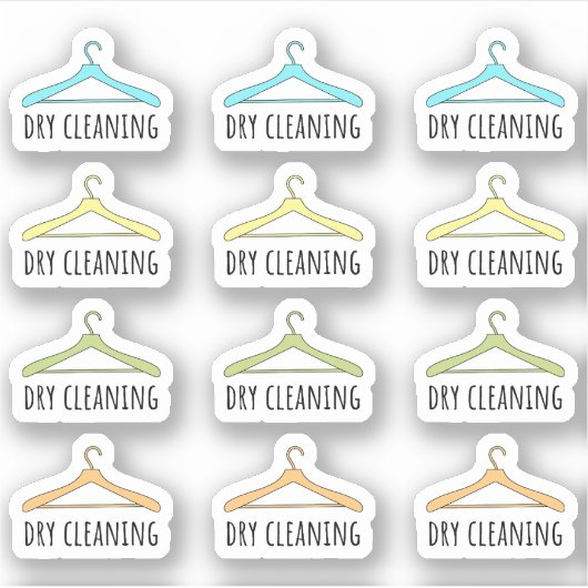 Wäscheschleife für Trockenreinigung wählt Erinneru Aufkleber (Vorderseite)