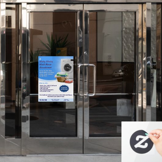 Wäscheservice anpassen fensteraufkleber (Büro Tür)