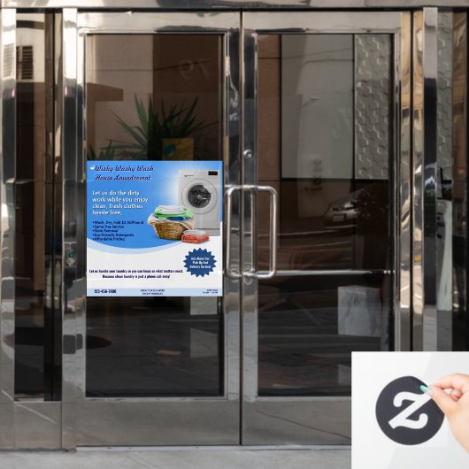 Wäscheservice anpassen fensteraufkleber (Büro Tür)