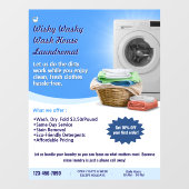 Wäscheservice anpassen fensteraufkleber (Blatt)