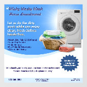 Wäscheservice anpassen fensteraufkleber (Blatt)