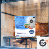 Wäscheservice anpassen fensteraufkleber (Café-Fenster)