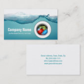 Wäscheservice - Blue Water Business Card Visitenkarte (Vorne/Hinten)
