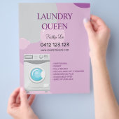 Wäscheservice Bügelservice Waschsalon Flyer (Hand)
