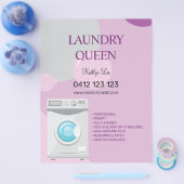 Wäscheservice Bügelservice Waschsalon Flyer (Einzeln)
