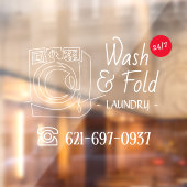 Wäscheservice Fensteraufkleber (Blatt 2)