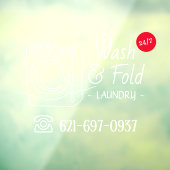 Wäscheservice Fensteraufkleber (Blatt 3)