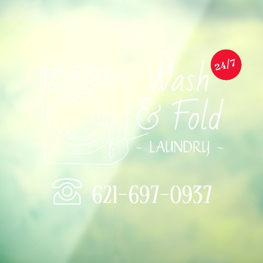 Wäscheservice Fensteraufkleber (Blatt 3)