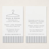 Wäscheservice graue Heckkarte (Vorne & Hinten)